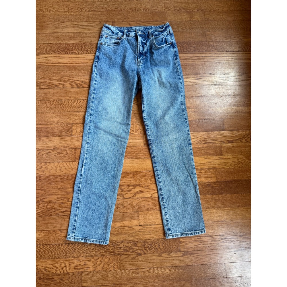 Rewash Super High Rise Straight Leg Jeans Light Wash Blue Denim Size 3/26